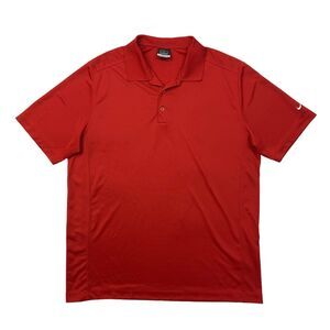Nike Polo Mens XL Extra Large Red Golf Classic Dri Fit Short Sleeve Performance